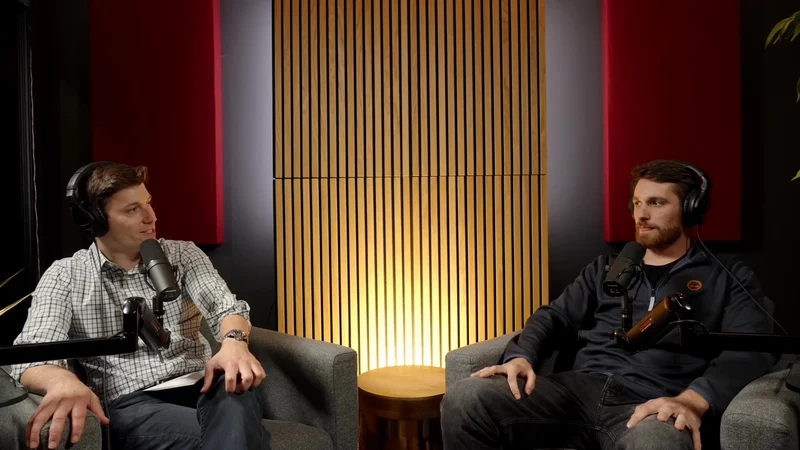 Matt Rhine, left, and Jake Bowling, right, in the 2024 studio conversation