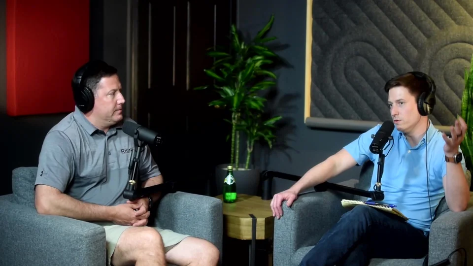 Matt Rhine and Jay Rhine together in their filmed studio interview