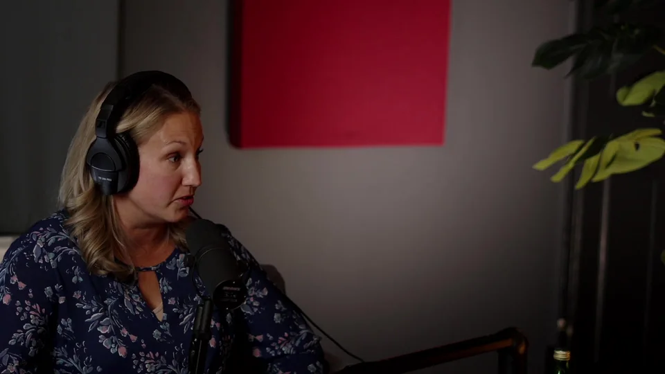 Megan Winkler in an authentic frame from her filmed studio interview