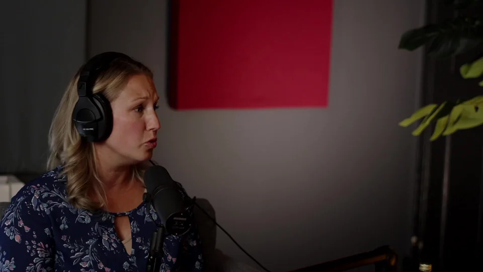 Megan Winkler in an authentic frame from her filmed studio interview