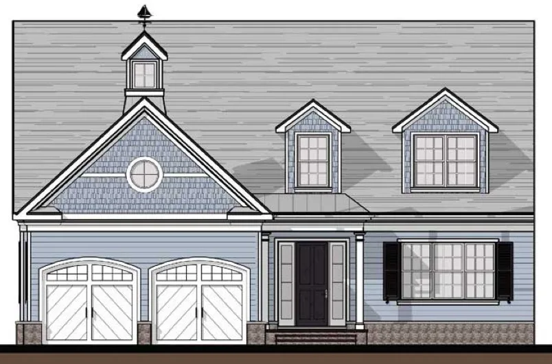 Builder elevation illustration of the Forge plan